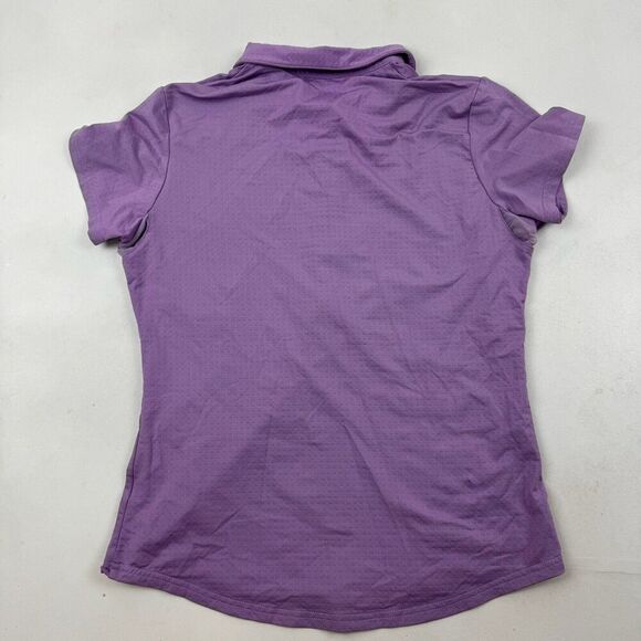 Bette & Court Purple Short Sleeve Polo Shirt Nylon Spandex Mesh Vents Size XS - Picture 9 of 10